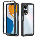 For Honor X7 Starry Sky Solid Color Shockproof TPU Clear PC Phone Case(Black)