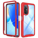For Huawei Nova 9 SE Starry Sky Solid Color Shockproof TPU Clear PC Phone Case(Red)