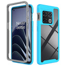 For OnePlus 10 Pro Starry Sky Solid Color Shockproof TPU Clear PC Phone Case(Sky Blue)