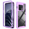 For OnePlus 10 Pro Starry Sky Solid Color Shockproof TPU Clear PC Phone Case(Purple)