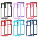 For OnePlus 10 Pro Starry Sky Solid Color Shockproof TPU Clear PC Phone Case(Purple)