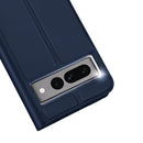 For Google Pixel 7 Pro DUX DUCIS Skin Pro Series Flip Leather Phone Case(Blue)
