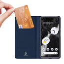 For Google Pixel 7 Pro DUX DUCIS Skin Pro Series Flip Leather Phone Case(Blue)