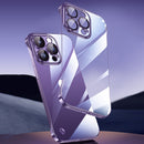 For iPhone 13 Pro Electroplating Frameless Clear PC Phone Case(Black)