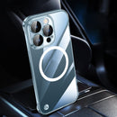 For iPhone 13 Pro Electroplating Frameless Magsafe Magnetic PC Phone Case(Transparent)