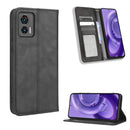For Motorola Edge 30 Neo / Edge 30 Lite Magnetic Buckle Retro Texture Leather Phone Case(Black)