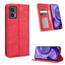 For Motorola Edge 30 Neo / Edge 30 Lite Magnetic Buckle Retro Texture Leather Phone Case(Red)