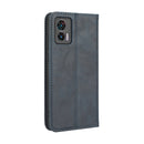 For Motorola Edge 30 Neo / Edge 30 Lite Magnetic Buckle Retro Texture Leather Phone Case(Blue)