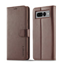 For Google Pixel 7 LC.IMEEKE Calf Texture Horizontal Flip Leather Case(Brown)