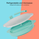 Silicone One-piece Divided Children Dinner Plate(Pale Blue)