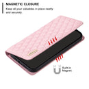 For Samsung Galaxy A73 5G Diamond Lattice Magnetic Leather Flip Phone Case(Pink)