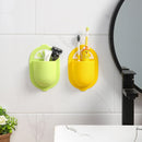 Wall Toiletries Free Installation Silicone Shelf(Green Lemon)