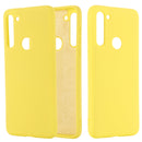 For Motorola Moto G8 Shockproof Solid Color Liquid Silicone Full Coverage Protective Case(Yellow)