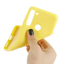 For Motorola Moto G8 Shockproof Solid Color Liquid Silicone Full Coverage Protective Case(Yellow)
