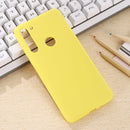 For Motorola Moto G8 Shockproof Solid Color Liquid Silicone Full Coverage Protective Case(Yellow)