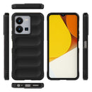 For vivo Y35 4G Global Magic Shield TPU + Flannel Phone Case(Dark Blue)
