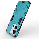 For vivo Y35 4G Global PC + TPU Shockproof Phone Case with Invisible Holder(Blue)