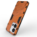 For vivo Y35 4G Global PC + TPU Shockproof Phone Case with Invisible Holder(Orange)