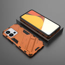 For vivo Y35 4G Global PC + TPU Shockproof Phone Case with Invisible Holder(Orange)