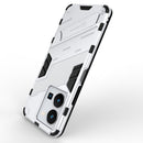 For vivo Y35 4G Global PC + TPU Shockproof Phone Case with Invisible Holder(White)