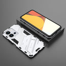 For vivo Y35 4G Global PC + TPU Shockproof Phone Case with Invisible Holder(White)