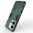 For vivo Y35 4G Global PC + TPU Shockproof Phone Case with Invisible Holder(Green)