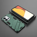 For vivo Y35 4G Global PC + TPU Shockproof Phone Case with Invisible Holder(Green)