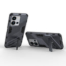 For vivo Y35 4G Global PC + TPU Shockproof Phone Case with Invisible Holder(Grey)