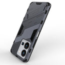 For vivo Y35 4G Global PC + TPU Shockproof Phone Case with Invisible Holder(Grey)