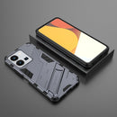 For vivo Y35 4G Global PC + TPU Shockproof Phone Case with Invisible Holder(Grey)
