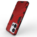 For vivo Y35 4G Global PC + TPU Shockproof Phone Case with Invisible Holder(Red)