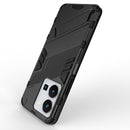For vivo Y35 4G Global PC + TPU Shockproof Phone Case with Invisible Holder(Black)
