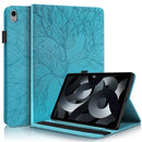 For iPad 2022 Life Tree Series Horizontal Flip Leather Case with Holder(Lake Blue)