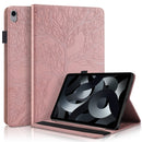 For iPad 2022 Life Tree Series Horizontal Flip Leather Case with Holder(Rose Gold)
