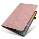 For iPad 2022 Life Tree Series Horizontal Flip Leather Case with Holder(Rose Gold)
