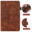 For iPad 2022 Life Tree Series Horizontal Flip Leather Case with Holder(Brown)