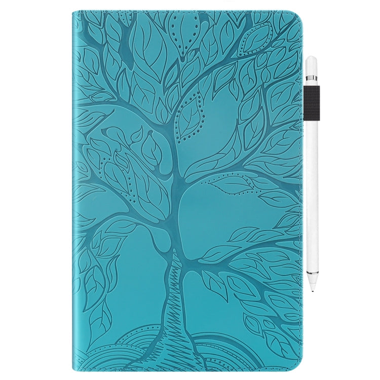 For Lenovo Tab P11 Pro Gen 2 Life Tree Series Horizontal Flip Leather Case with Holder(Lake Blue)