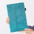 For Lenovo Tab P11 Pro Gen 2 Life Tree Series Horizontal Flip Leather Case with Holder(Lake Blue)