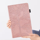 For Lenovo Tab P11 Pro Gen 2 Life Tree Series Horizontal Flip Leather Case with Holder(Rose Gold)