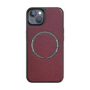 For iPhone 14 Pro Max Leather MagSafe Magnetic Phone Case(Beige)