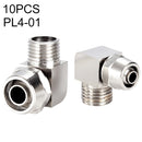 PL4-01 LAIZE 10pcs Nickel Plated Copper Trachea Quick Fitting Lock Female Connector