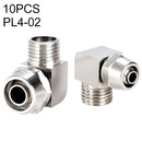 PL4-02 LAIZE 10pcs Nickel Plated Copper Trachea Quick Fitting Lock Female Connector