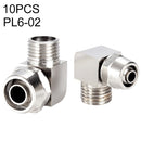 PL6-02 LAIZE 10pcs Nickel Plated Copper Trachea Quick Fitting Lock Female Connector