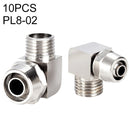 PL8-02 LAIZE 10pcs Nickel Plated Copper Trachea Quick Fitting Lock Female Connector
