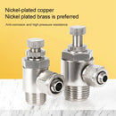 SL8-01 LAIZE Nickel Plated Copper Trachea Quick Fitting Throttle Valve Lock Female Connector