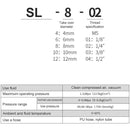 SL12-04 LAIZE Nickel Plated Copper Trachea Quick Fitting Throttle Valve Lock Female Connector