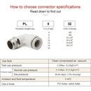 PL6-01 LAIZE 10pcs PL Elbow Pneumatic Quick Fitting Connector