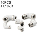 PL10-01 LAIZE 10pcs PL Elbow Pneumatic Quick Fitting Connector