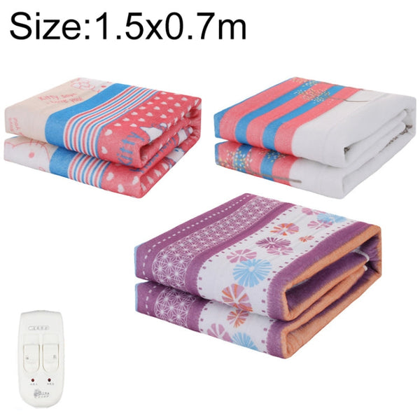 1.5x0.7m 220V Timing Temperature Adjustment Electric Blanket Single Control, Random Color Delivery(Suede)
