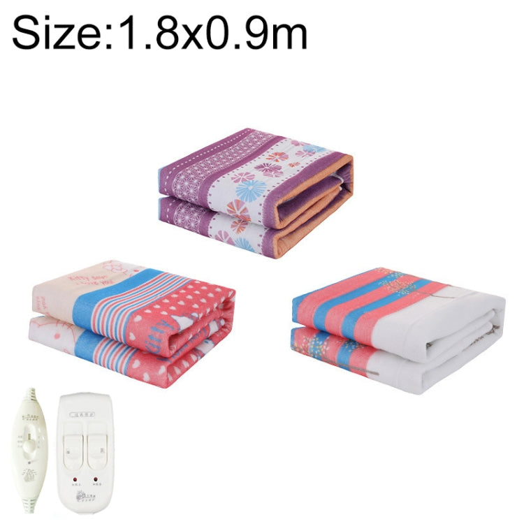 1.8x0.9m 220V Timing Temperature Adjustment Electric Blanket Single Control, Random Color Delivery(Suede)